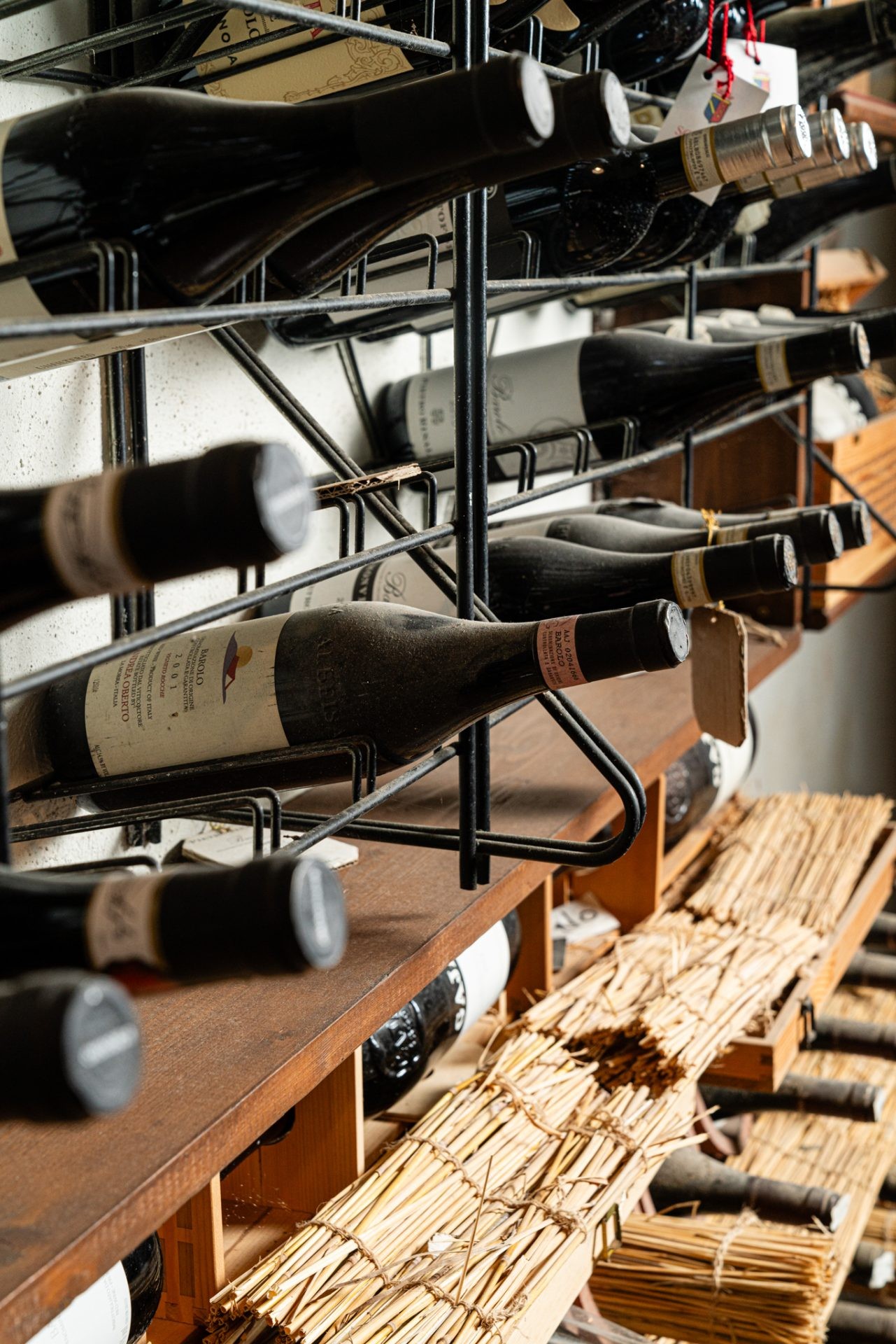 Wine bottles on display at Achilli al Parlamento